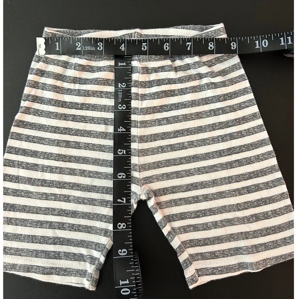 Just One You by Carters Boys Grey White Striped Pajama Shorts 4T 1351